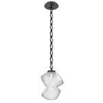 Mesa Diamond Chain Pendant - Matte Black / Mesa Clear