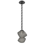 Mesa Oval Chain Pendant - Matte Black / Mesa Smoke