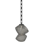 Mesa Rectangular Chain Pendant - Matte Black / Mesa Smoke