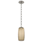 Vessel Diamond Chain Pendant - Beige Silver / Bronze