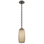 Vessel Diamond Chain Pendant - Flat Bronze / Bronze
