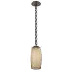 Vessel Oval Chain Pendant - Flat Bronze / Bronze