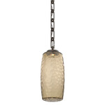 Vessel Rectangular Chain Pendant - Flat Bronze / Bronze