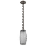 Vessel Oval Chain Pendant - Flat Bronze / Smoke
