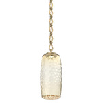 Vessel Diamond Chain Pendant - Gilded Brass / Amber