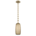 Vessel Rectangular Chain Pendant - Gilded Brass / Bronze