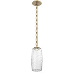 Vessel Oval Chain Pendant - Gilded Brass / Clear