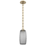 Vessel Oval Chain Pendant - Gilded Brass / Smoke