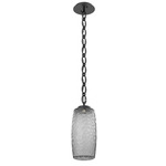 Vessel Oval Chain Pendant - Matte Black / Smoke