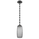 Vessel Rectangular Chain Pendant - Matte Black / Smoke