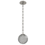 Gaia Diamond Chain Pendant - Beige Silver / Smoke