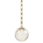 Gaia Rectangular Chain Pendant - Gilded Brass / Amber