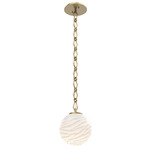 Gaia Diamond Chain Pendant - Gilded Brass / White
