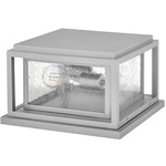 Republic 12V Outdoor Pier Light - Satin Nickel / Clear Seedy