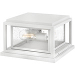 Republic 12V Outdoor Pier Light - Textured White / Clear Seedy