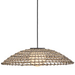 Arlen 120V Outdoor Dome Pendant - Black / Etched Opal
