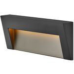 Taper 12V Horizontal Deck and Patio Light - Satin Black / Etched Glass