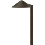 Hardy Island 12V Round Side Mount Path Light - Brass Satin Black / Etched Glass