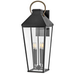 Dawson Outdoor Wall Sconce - Black / Clear Beveled