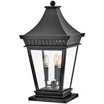 Chapel Hill Outdoor Pier Light - Museum Black / Clear