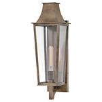 Georgetown Tall Outdoor Wall Sconce - Burnished Bronze / Clear