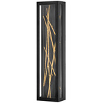 Styx Outdoor Wall Sconce - Black / Gold Leaf / Clear