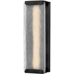 Zayde Outdoor Wall Sconce - Black / Etched Glass