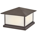 Walter Outdoor Pier Light - Textured Oil Rubbed Bronze / Etched White