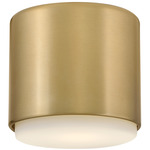 Cedric Extra Small Flush Mount - Lacquered Brass / Etched Opal