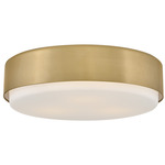 Cedric Flush Mount Ceiling Light - Lacquered Brass / Etched Opal