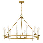 Copley Chandelier - Lacquered Brass
