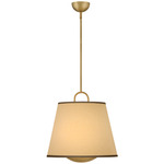 Sonia Pendant - Lacquered Brass / Beige