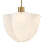 Becca Pendant - Heritage Brass / Etched Opal