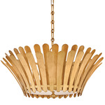 Reina Chandelier - Distressed Brass / Etched White