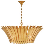 Reina Chandelier - Distressed Brass / Etched White