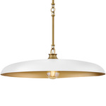 Sadie Chandelier - Lacquered Brass / Chalk White