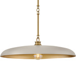 Sadie Chandelier - Lacquered Brass / Light Taupe