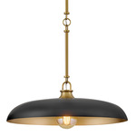 Sadie Pendant - Lacquered Brass / Black