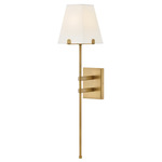 Benton Wall Sconce - Lacquered Brass / White Linen