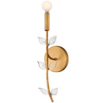 Aliso Wall Sconce - Distressed Brass / Clear