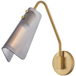 Altman Wall Sconce - Lacquered Brass / Smoke