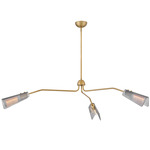 Altman Chandelier - Lacquered Brass / Smoke