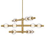 Saxon Chandelier - Lacquered Brass / Clear