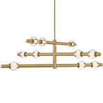Saxon Chandelier - Lacquered Brass / Clear