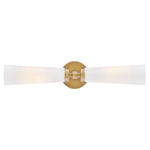 Jude Bathroom Vanity Light - Heritage Brass / Opal