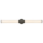 Facet Bathroom Vanity Light - Black Oxide / Etched Glass