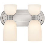Tallulah Bathroom Vanity Light - Polished Nickel / Etched Opal