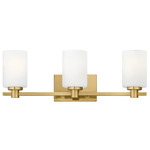 Karlie Bathroom Vanity Light - Lacquered Brass / Etched Opal