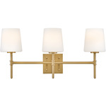 Saunders Bathroom Vanity Light - Lacquered Brass / Etched Opal