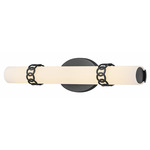 Eliza Bathroom Vanity Light - Black Oxide / Etched Opal